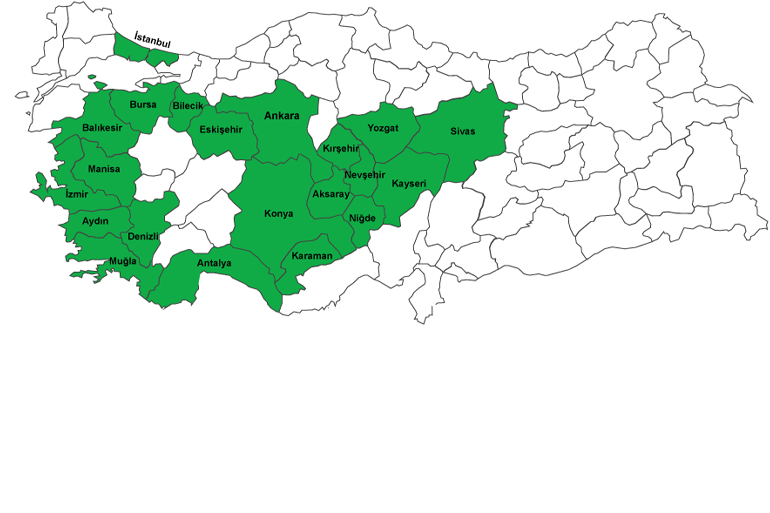 Çalıştığımız İller